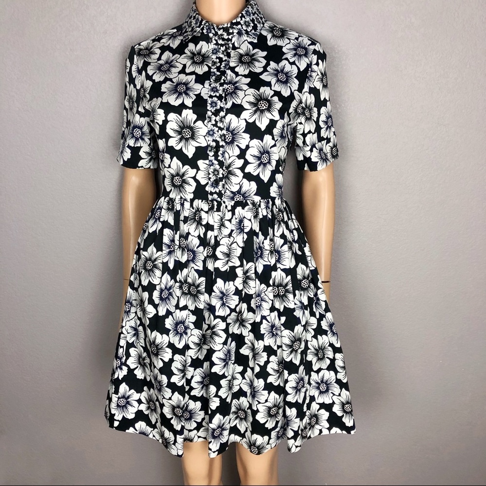 Kate Spade Hollyhock Print Fit and Flare Dress